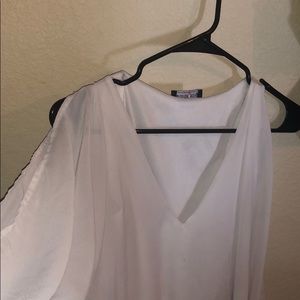 White fashion nova blouse